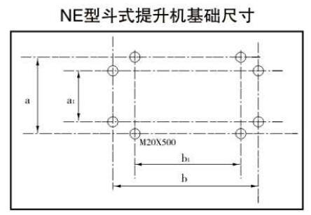 NE型斗式提升機(jī)尺寸